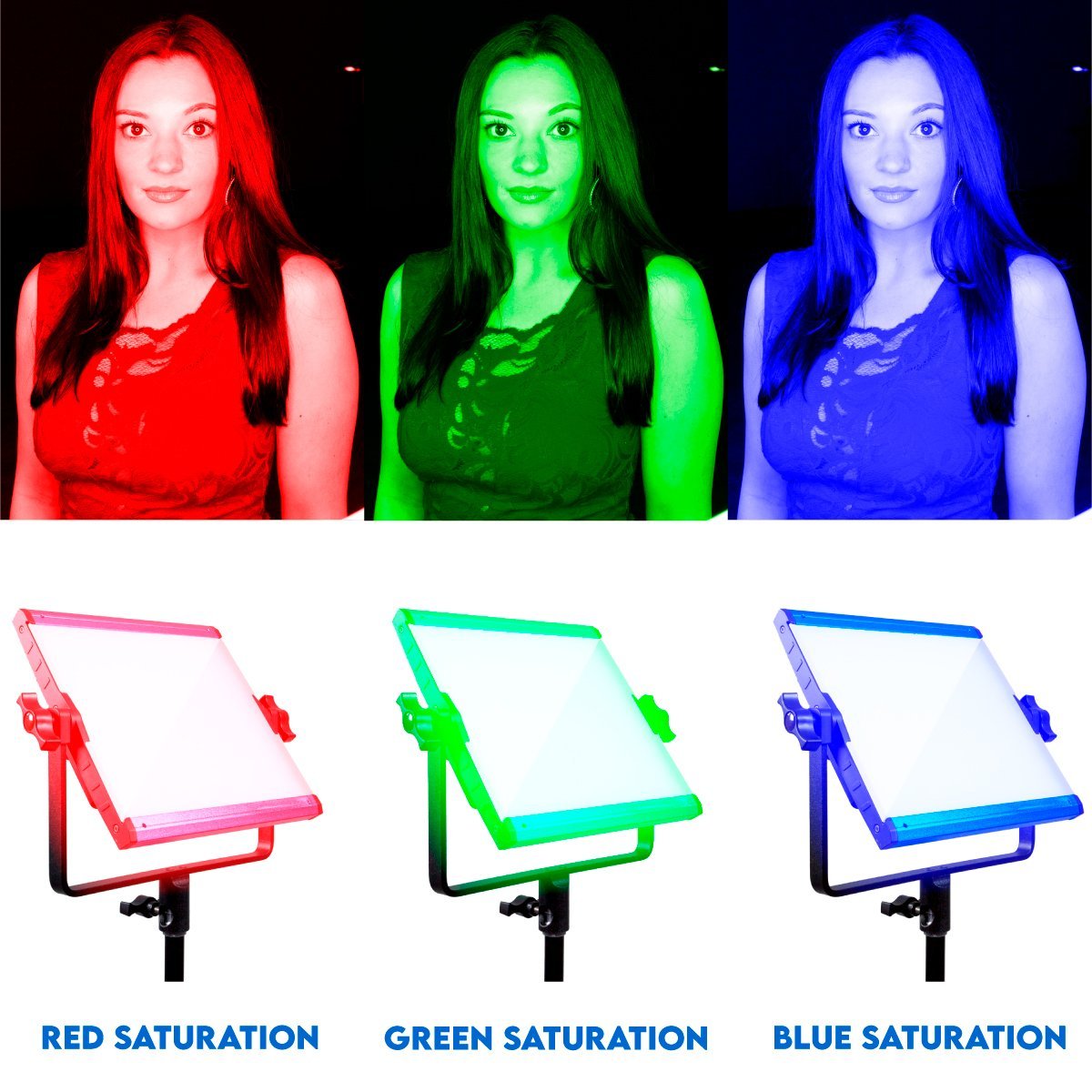 Dracast X Series LED500 RGB and Bi-Color LED 3 Light Kit with Injection Molded Travel Case - view 8