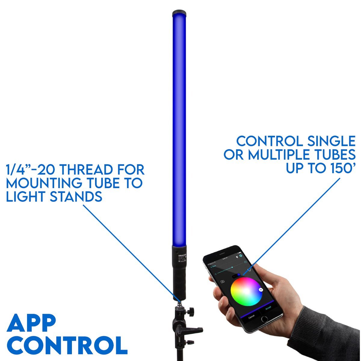 Dracast X Series LED800 Light Tube RGBWW Light Stick - view 2
