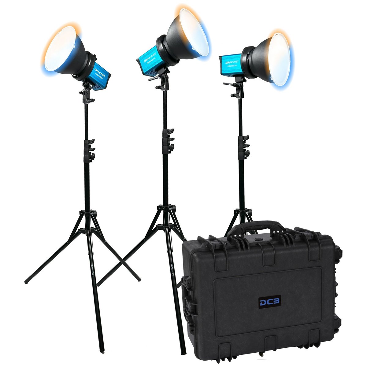 X Series M80 Bi-Color LED 3 Light Kit with Injection Molded Travel Case