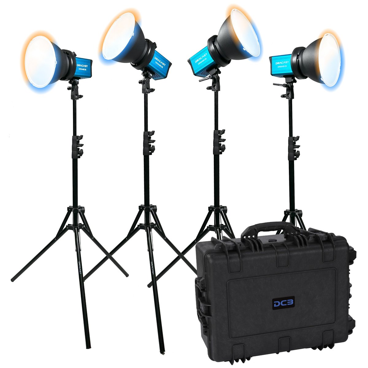 Dracast X Series M80 Bi-Color LED 4 Light Kit with Injection Molded Travel Case product image