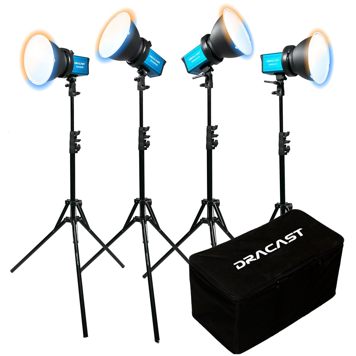 Dracast X Series M80 Bi-Color LED 4 Light Kit with Nylon Padded Travel Case product image
