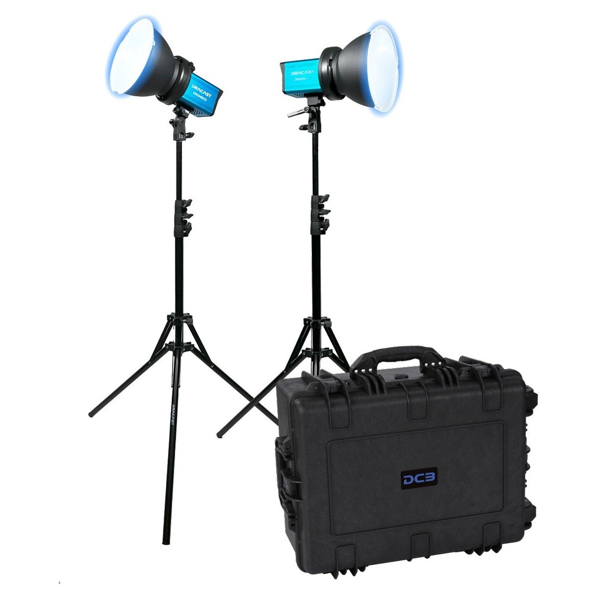 Dracast X Series M80 Daylight LED 2 Light Kit with Injection Molded Travel Case product image