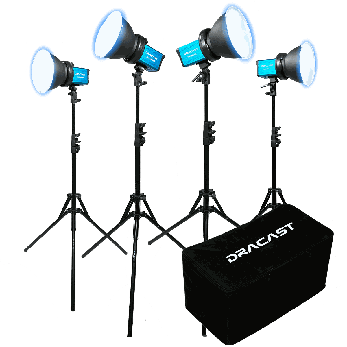 Dracast X Series M80 Daylight LED 4 Light Kit with Nylon Padded Travel Case product image