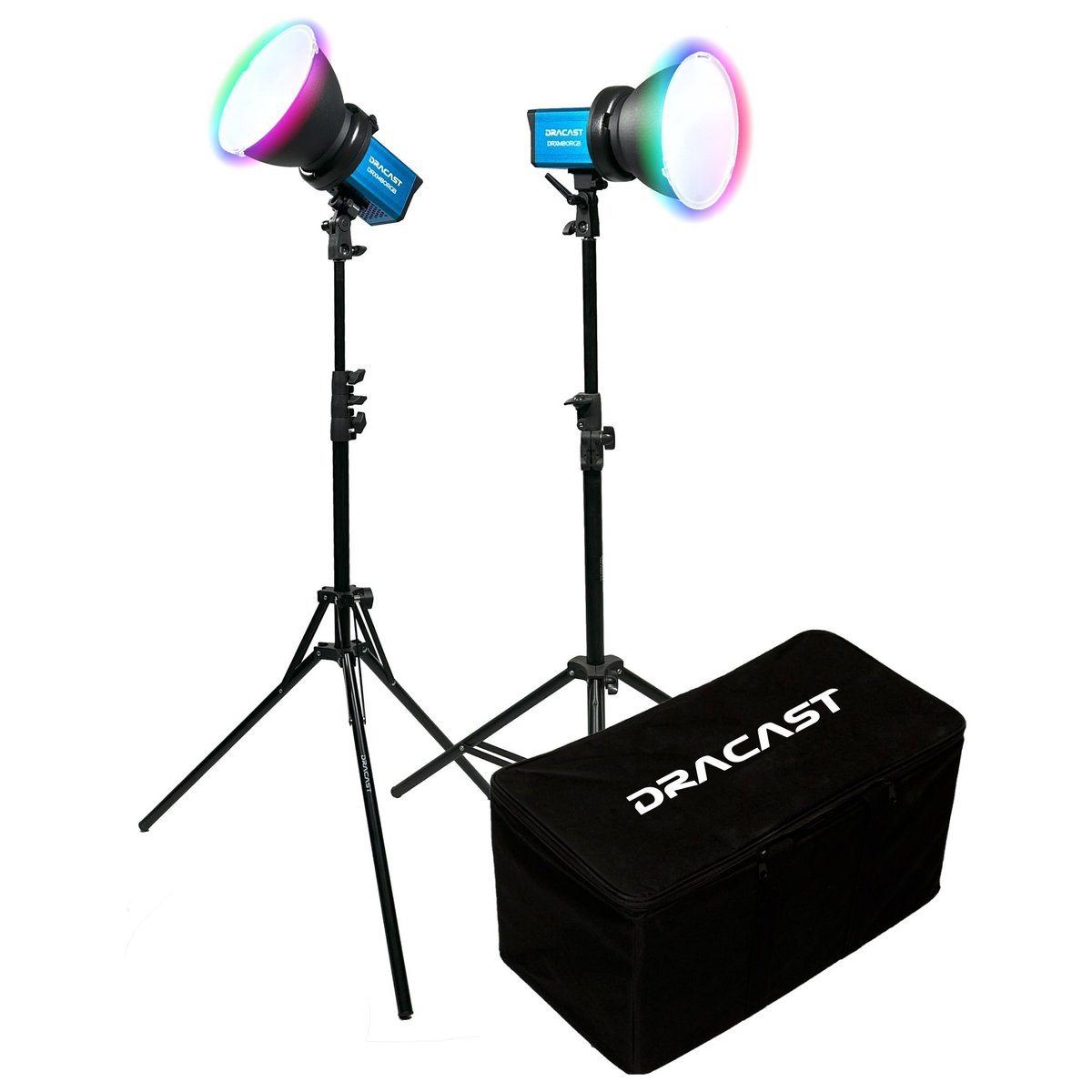 Dracast X Series M80 RGB and Bi-Color LED 2 Light Kit with Nylon Padded Travel Case product image
