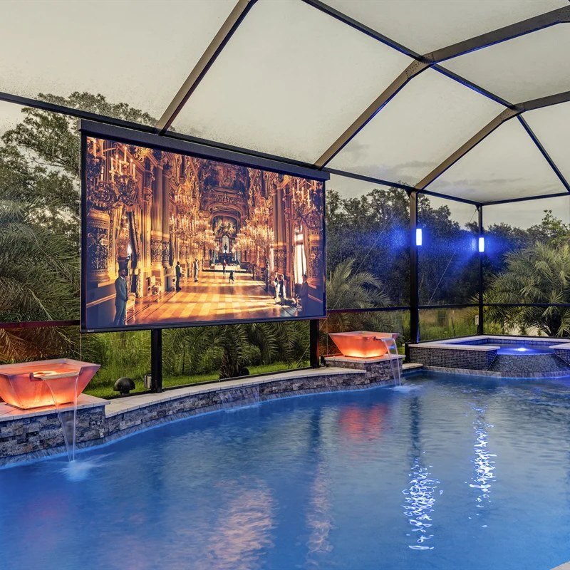 Draper Nocturne 147" (72 x 128) 16:9 HDTV Outdoor Electric Projection Screen - Contrast Grey (220V) product image