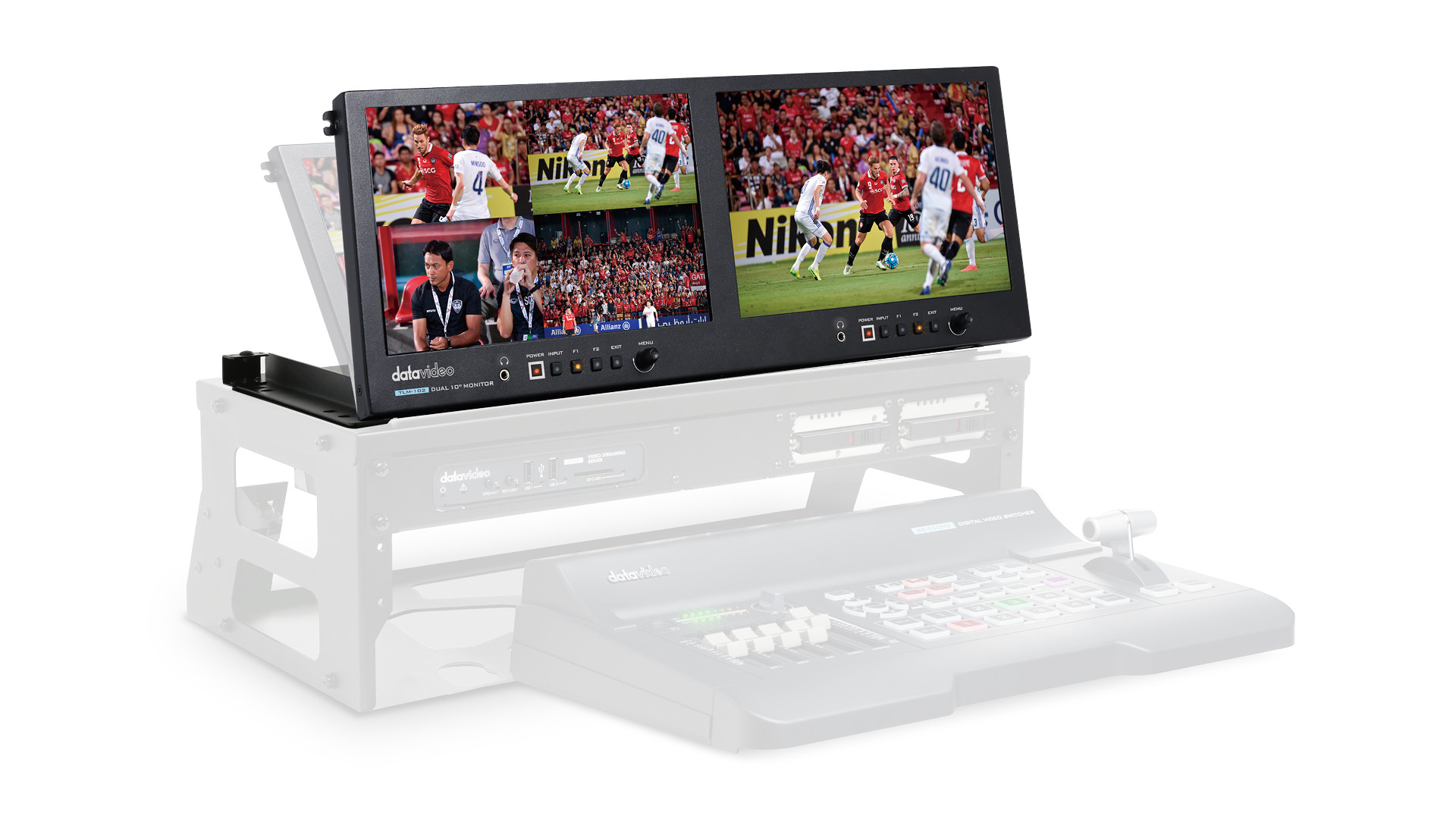 Datavideo TLM-102K Dual 10" Rack-Mount Monitor - view 2
