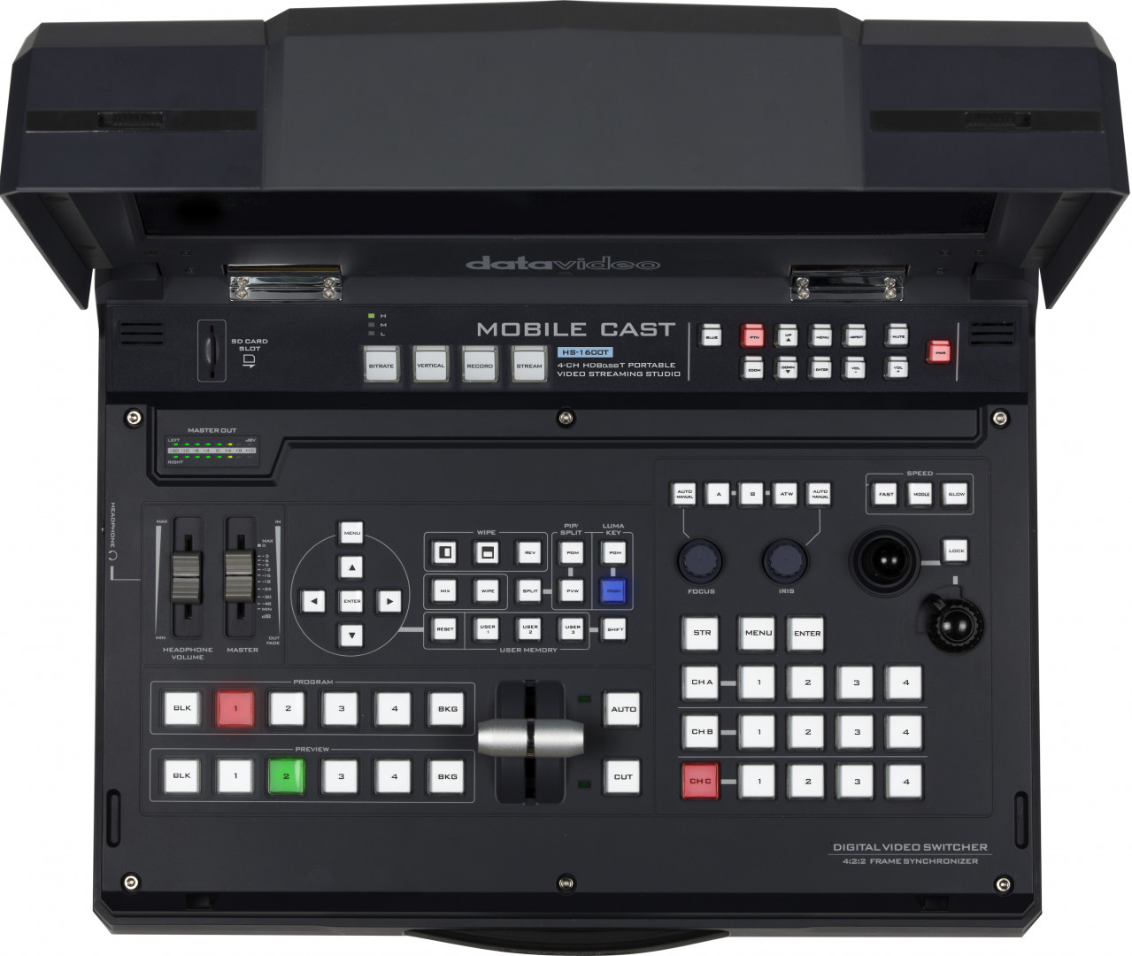 Datavideo HS-1600T MKII4-Channel HD/SD HDBaseTPortable Streaming Studio - view 4