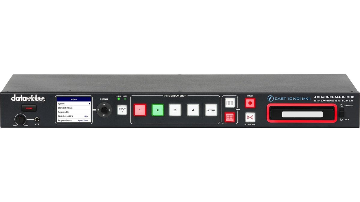Datavideo iCast 10NDI MKII All-in-One Streaming Switcher - view 2