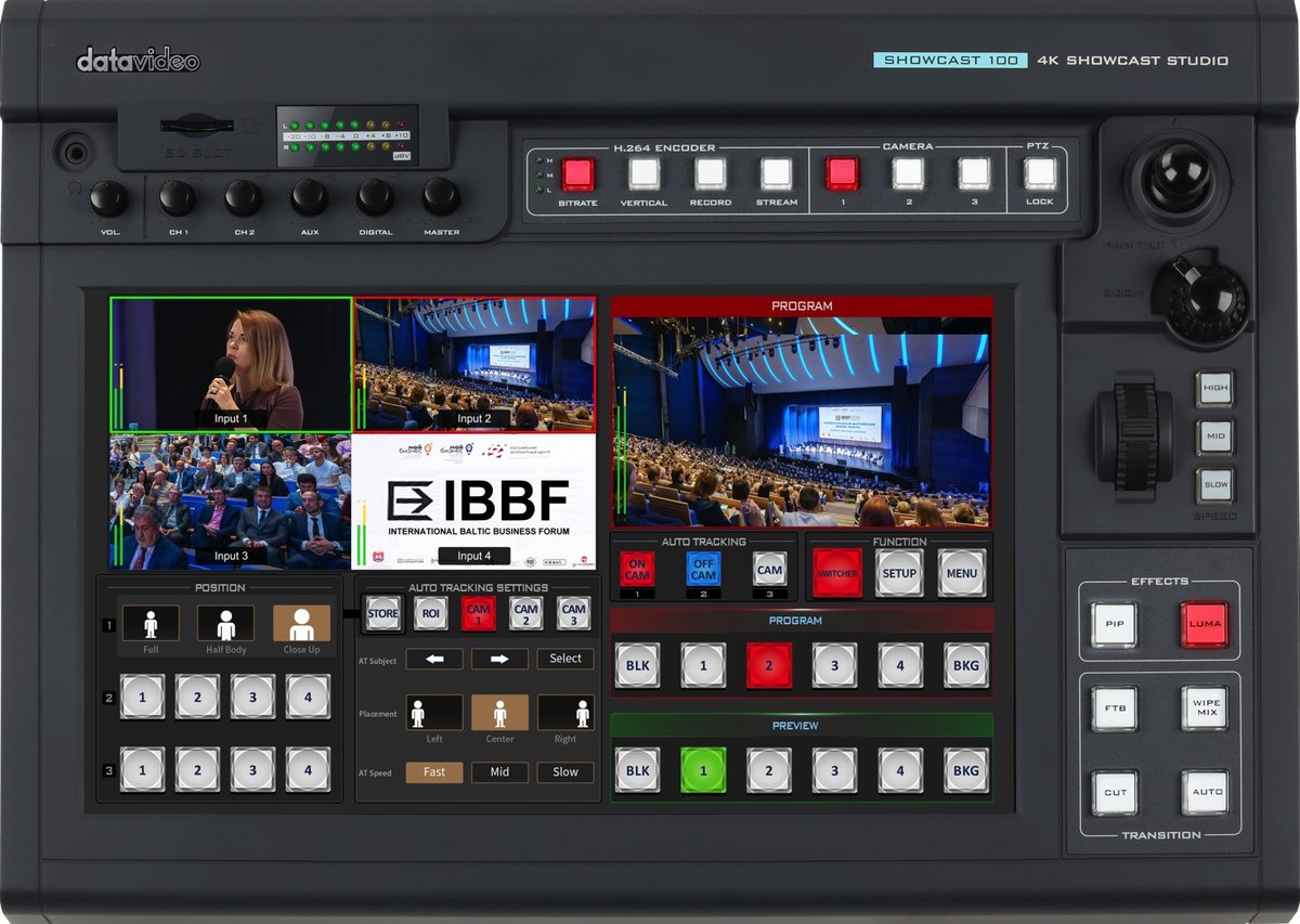 Datavideo Showcast 1004K Touch Screen Streaming Switcherw/PTZ Control - view 2