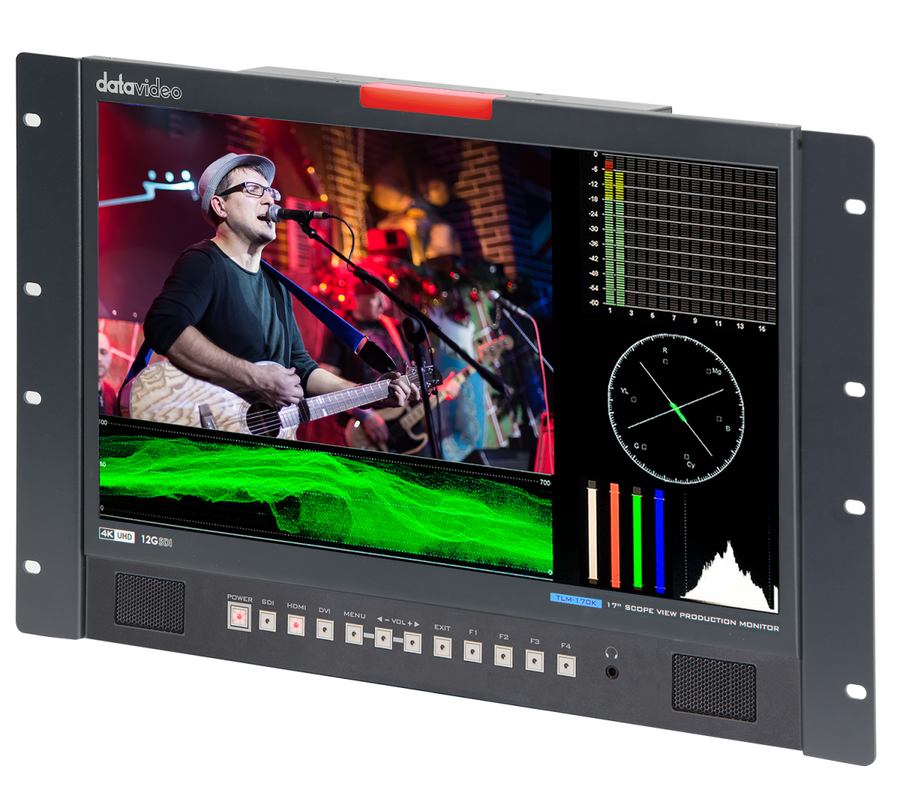 Datavideo TLM-170KR 17 inch 4K Rack Mount ScopeView Monitor