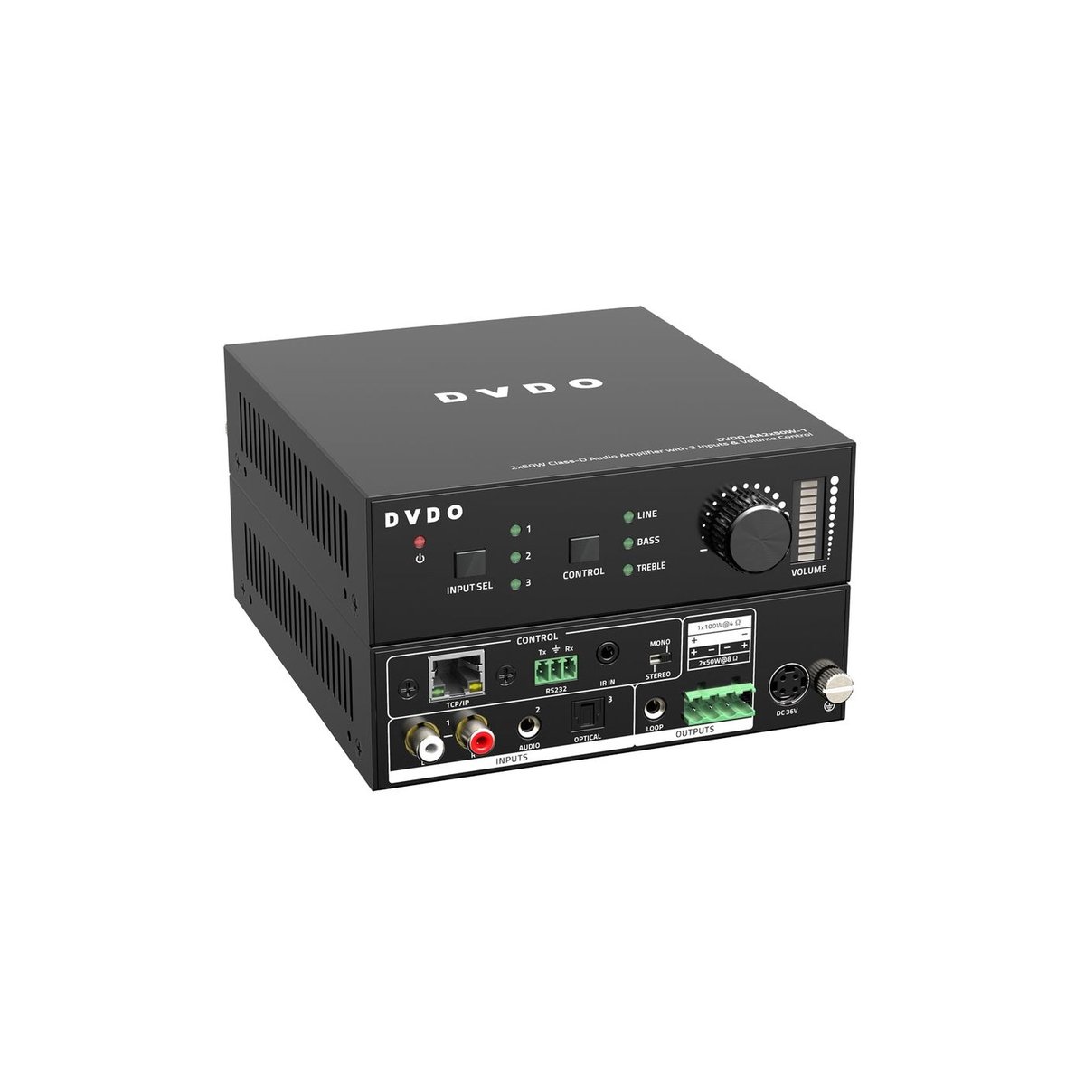 DVDO AA2x50W-1 2x50W Class-D Audio Amplifier with Volume Control - view 3
