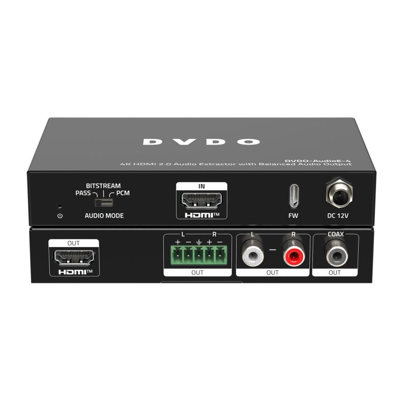 DVDO AudioE-4 4K HDMI 2.0 Audio Extractor with Balanced Audio Output