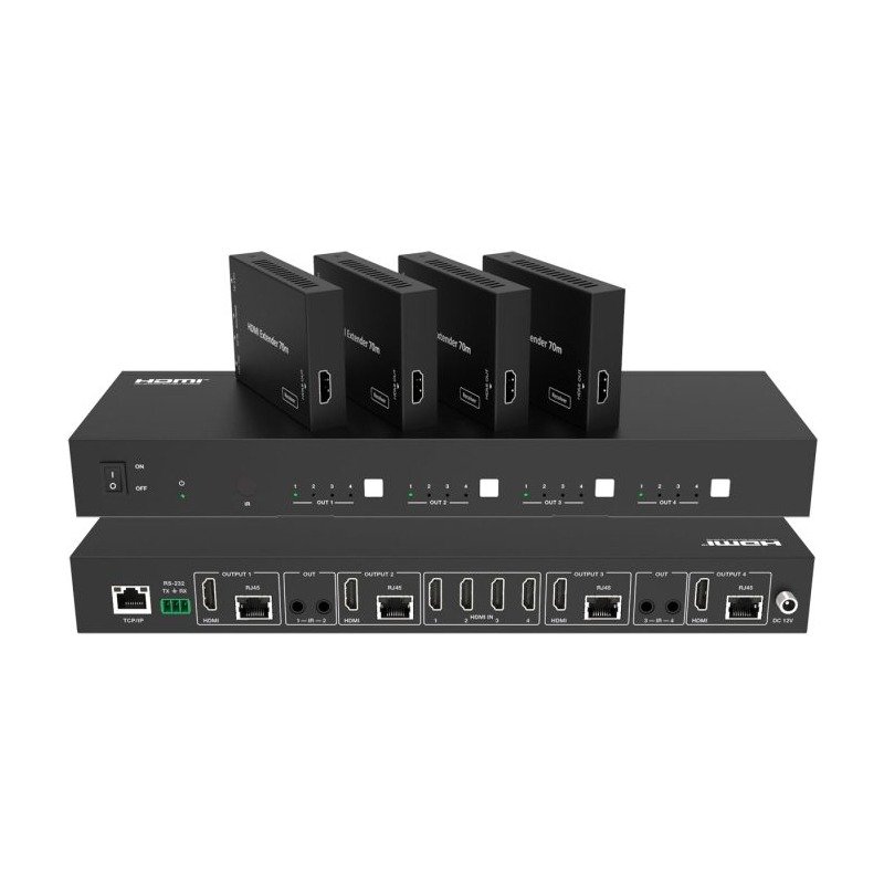 DVDO Matrix-44-CAT 4K 4x4 HDMI Matrix Switcher with Mirrored Category Outputs