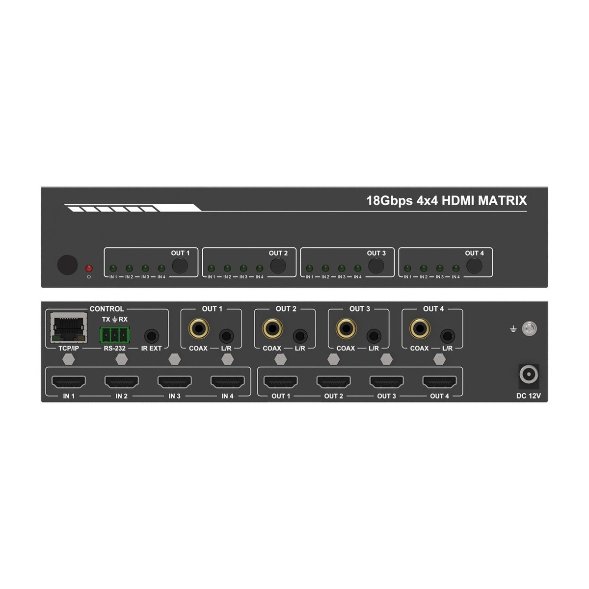 DVDO Matrix-44 4K 4x4 HDMI Matrix Switcher with Audio Outputs & HDR - view 3