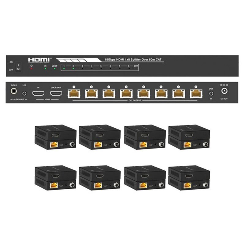 DVDO Splitter-18-CAT 4K 1x8 HDMI Splitter with Category Outputs