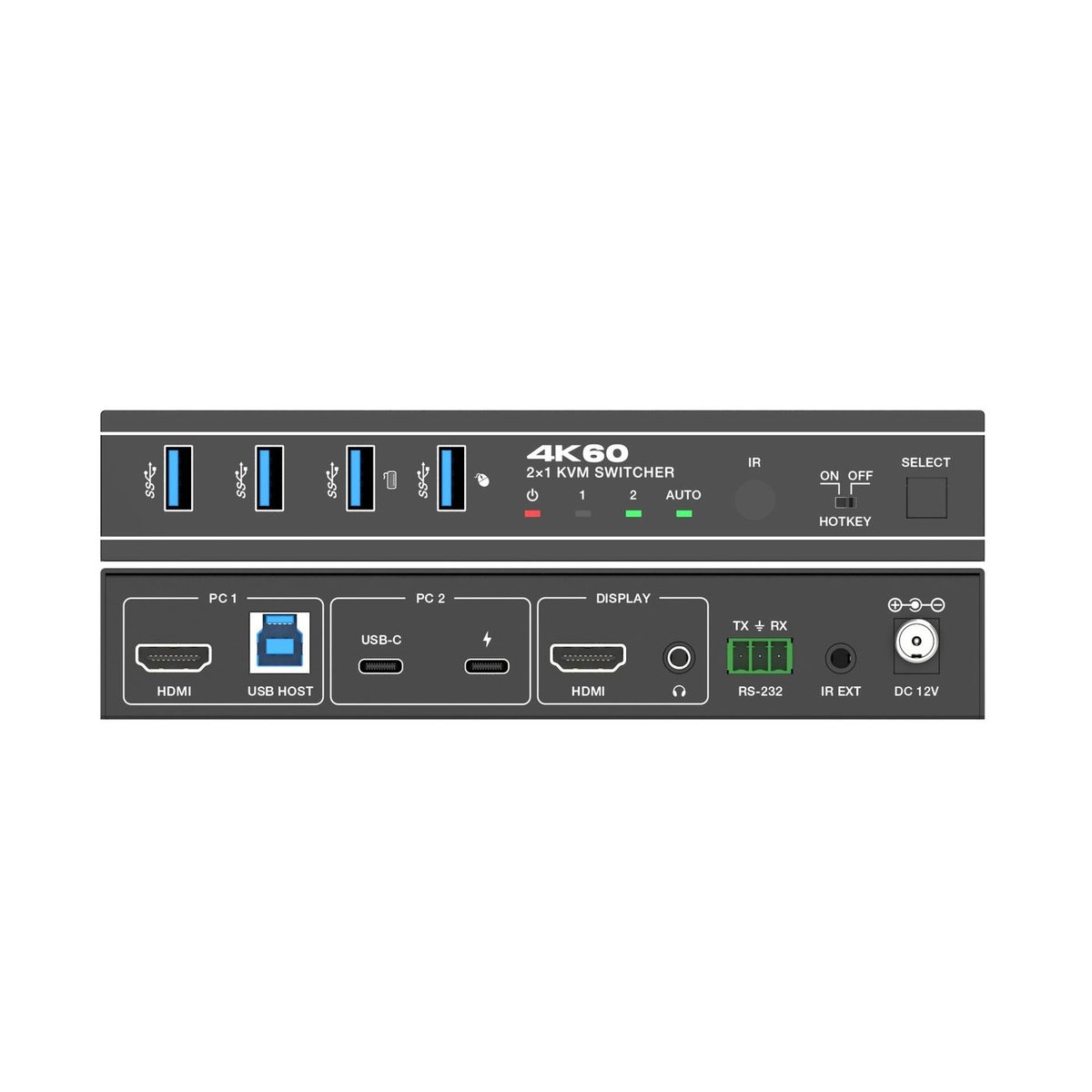 DVDO USBC-HDMI-PS-21 4K 2x1 Presentation Switcher with USB-C & HDMI Inputs - view 4