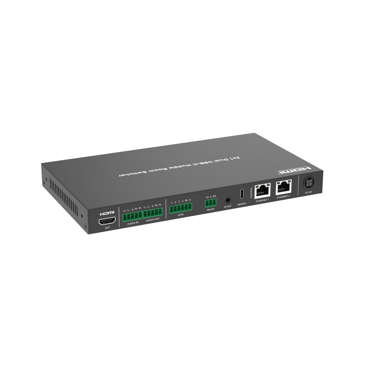 DVDO USBC-PS-21-XL 4K 2x1 Presentation Switcher with USB-C Inputs, Audio Input & Output, 2 LAN Ports - view 5