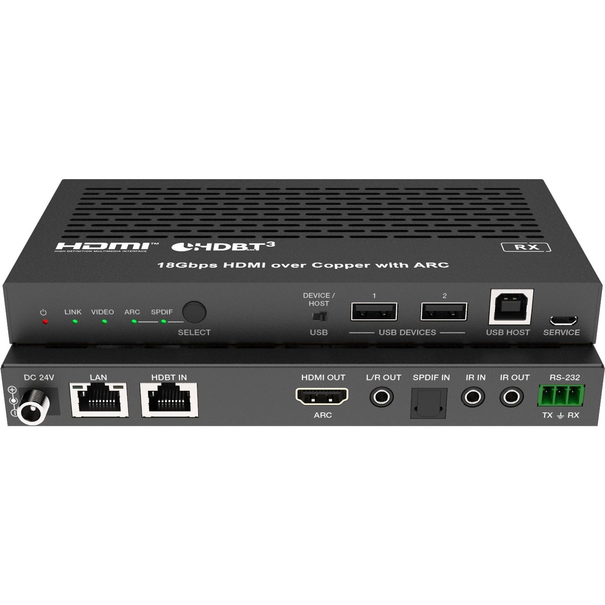 DVDO Xtend-Pair3.0E 4K60 HDMI 100m Extender over HDBaseT 3.0 with USB and eARC - view 5