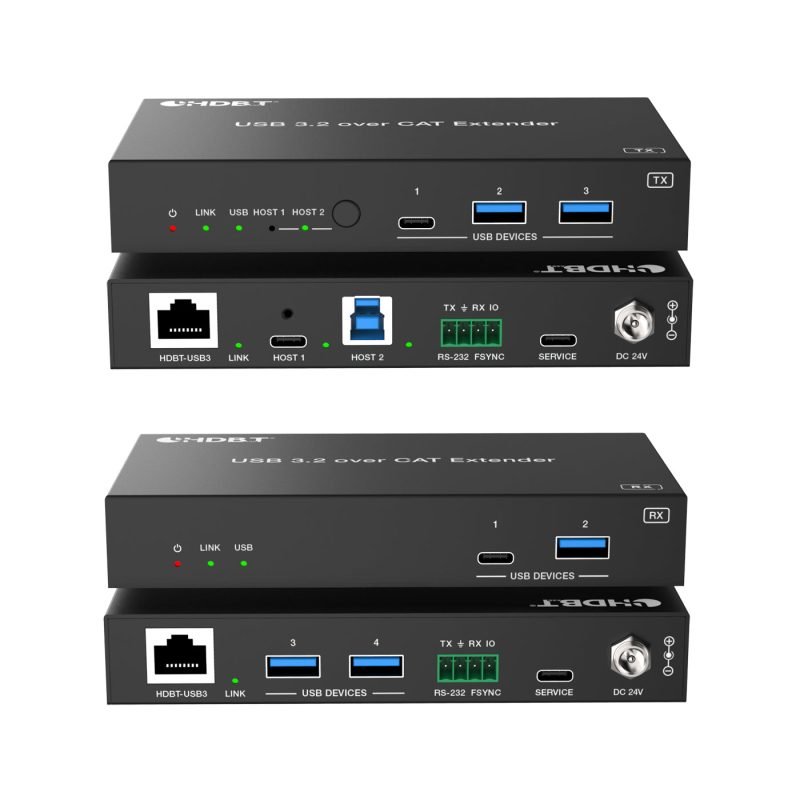 DVDO Xtend-USBC-USB-BB-1 2-Host USB-C & USB 3.2 Gen 1 100m Extender over HDBaseT