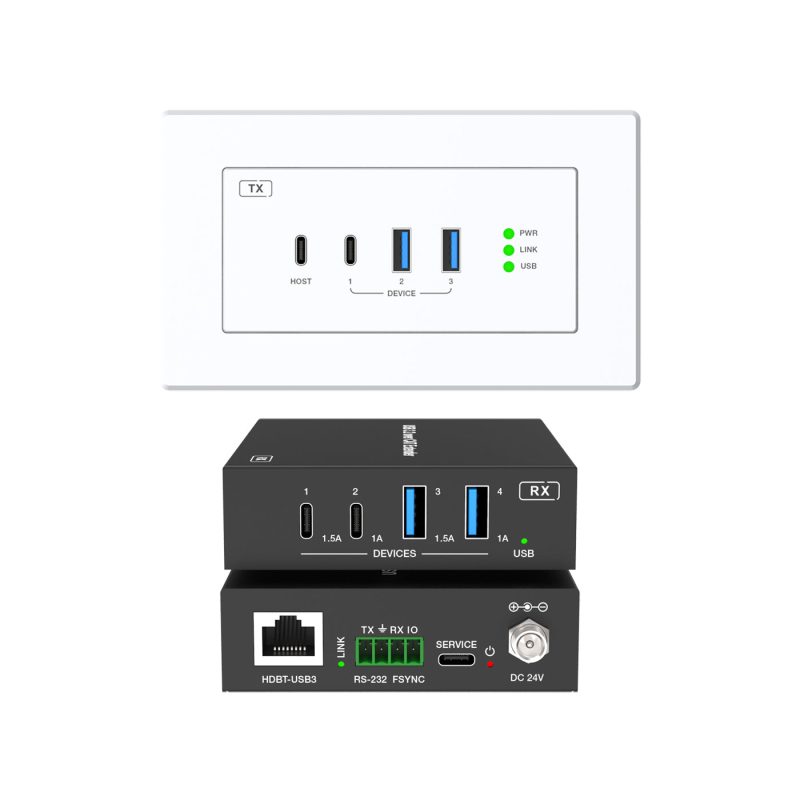DVDO Xtend-USBC-USB-EUWB-1 1-Host USB-C & USB 3.2 Gen 1 100m Extender over HDBaseT (EU/UK WP Tx to Box Rx) product image