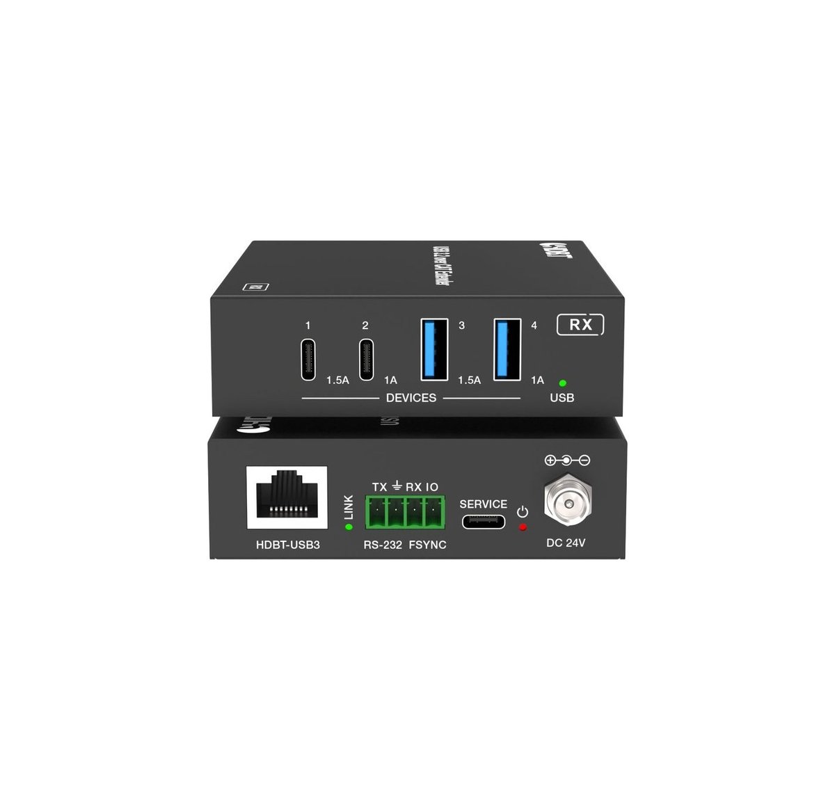 DVDO Xtend-USBC-USB-EUWB-1 1-Host USB-C & USB 3.2 Gen 1 100m Extender over HDBaseT (EU/UK WP Tx to Box Rx) - view 4