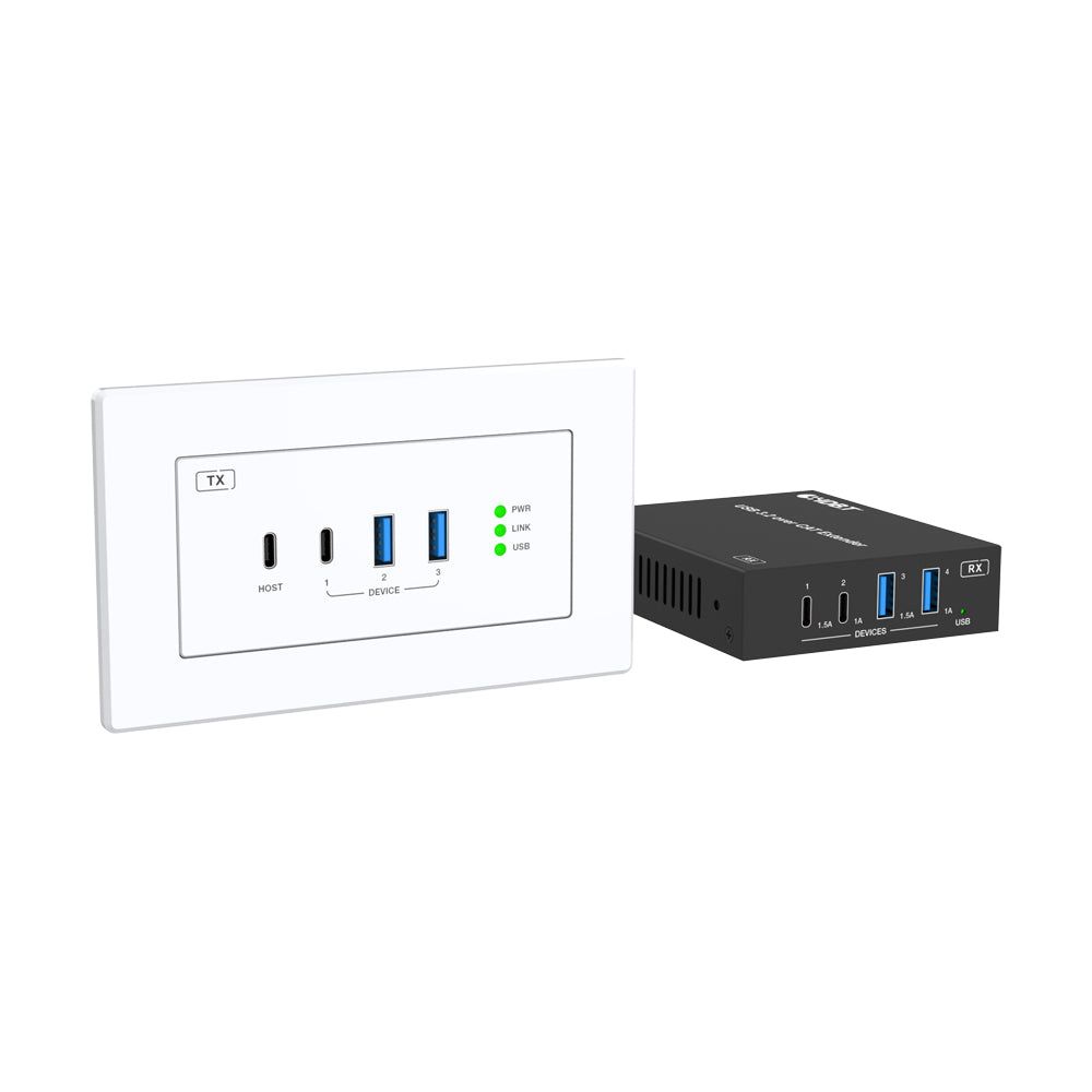 DVDO Xtend-USBC-USB-EUWB-1 1-Host USB-C & USB 3.2 Gen 1 100m Extender over HDBaseT (EU/UK WP Tx to Box Rx) - view 6