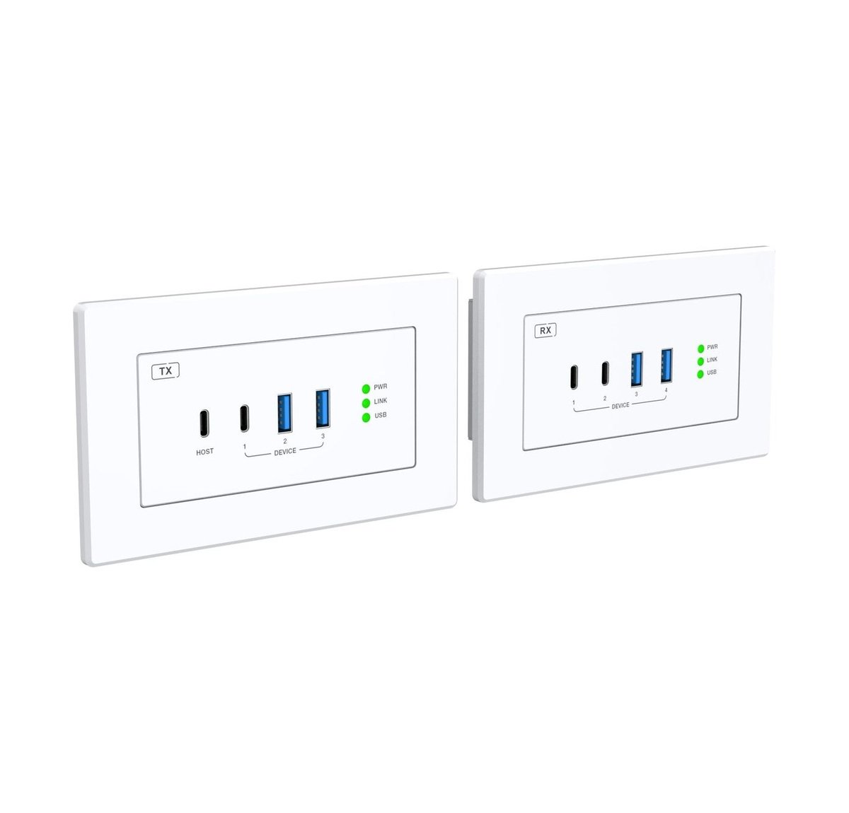 DVDO Xtend-USBC-USB-EUWW-1 1-Host USB-C & USB 3.2 Gen 1 100m Extender over HDBaseT (EU/UK WP Tx to WP Rx) - view 4