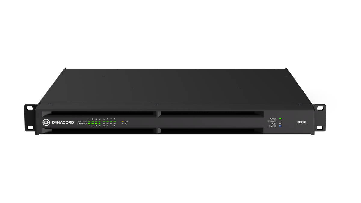 Dynacord IX30:8 Networked DSP Power Amplifier, 8-channel, 3 kW product image