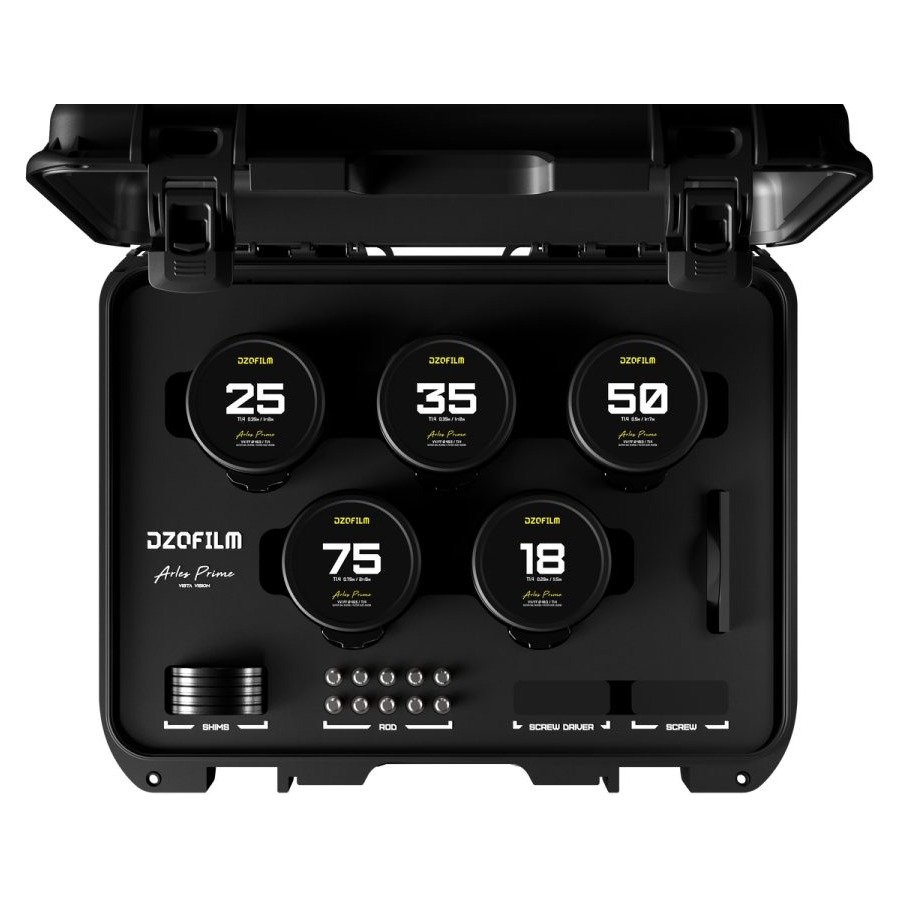 Dzofilm Arles Prime 5-Lens Set (25/35/50/75/100mm) Cine Lens Set