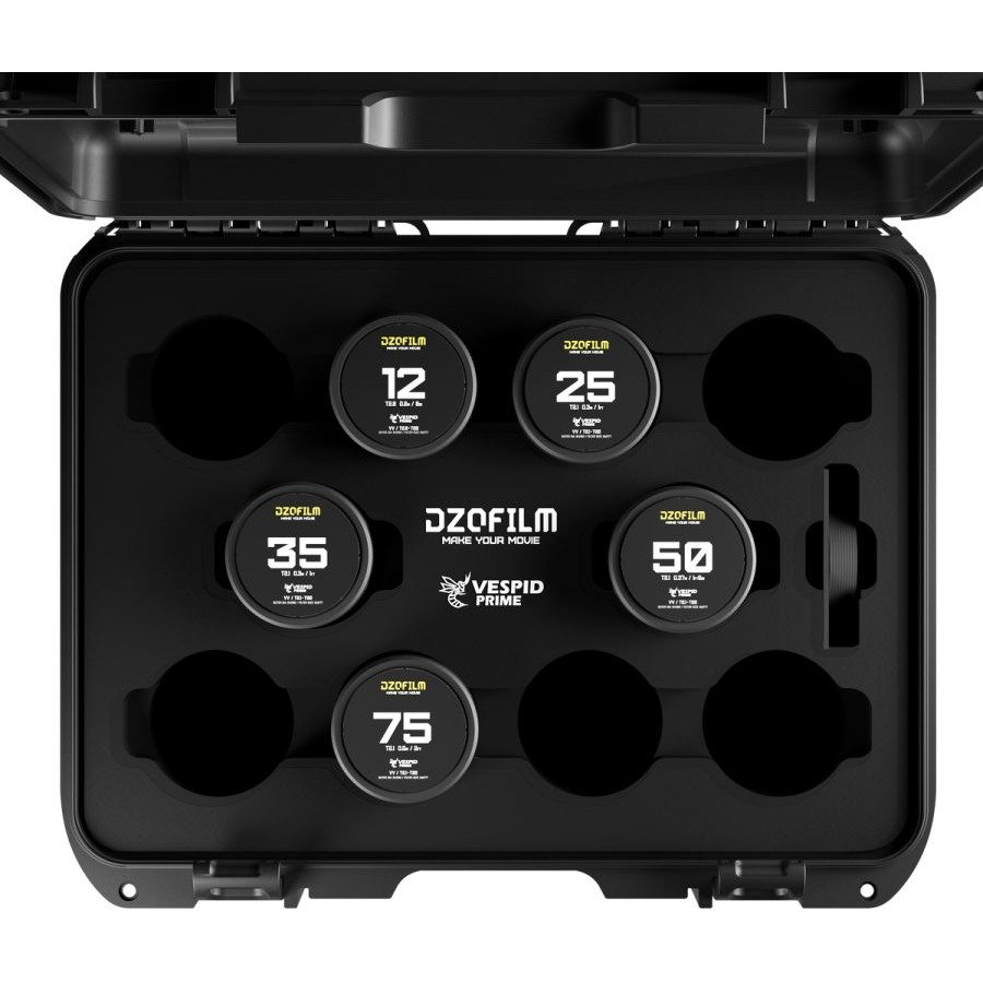 Dzofilm Vespid Prime 5-Lens Set (12/25/35/50/75mm) Cine Lens Set