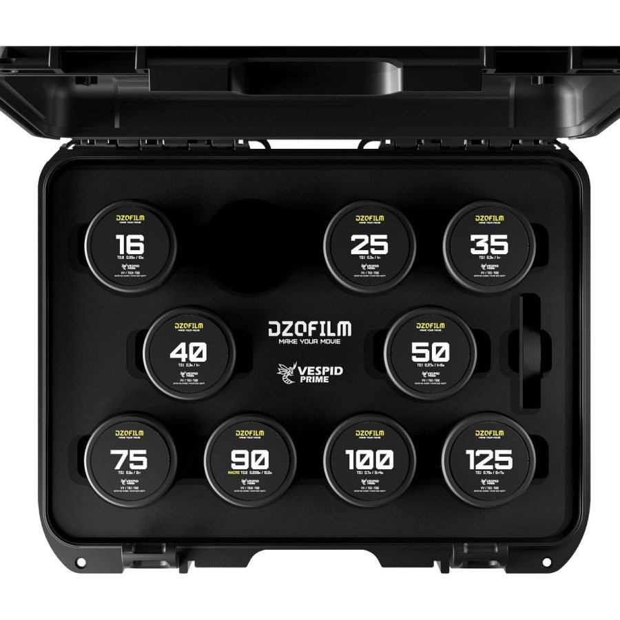 Dzofilm Vespid Prime 9-Lens Set (16/25/35/40/50/75/90/100/125mm) Cine Lens Set