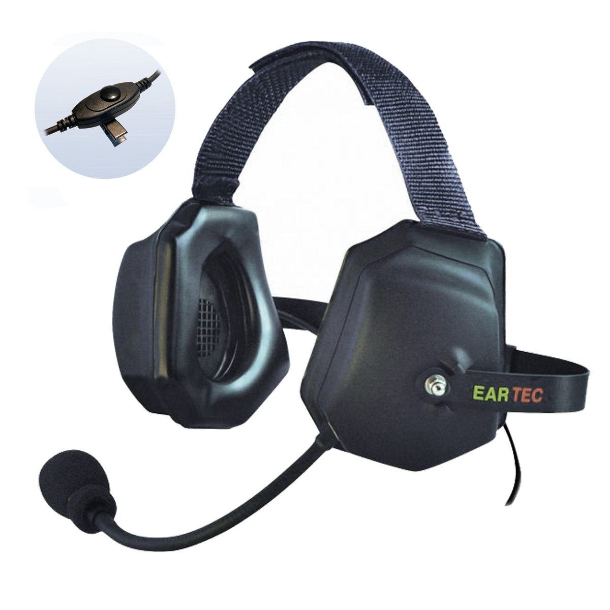 Eartec XTreme Dual-Ear Headset with Inline PTT for Scrambler