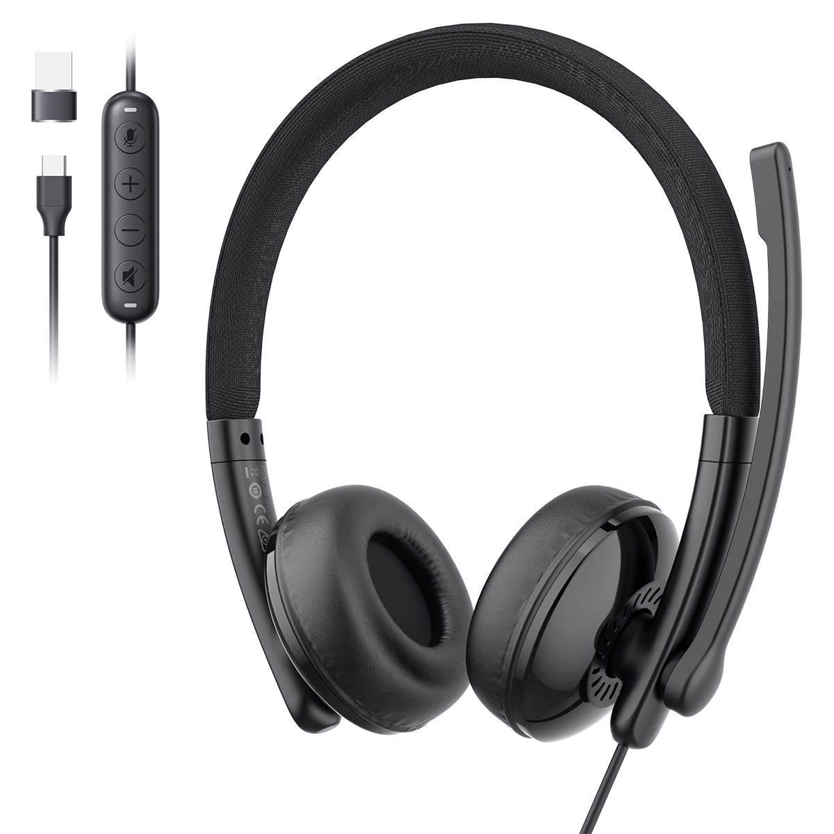 EMEET GeniusCall HS50 On-Ear USB Headset - view 2