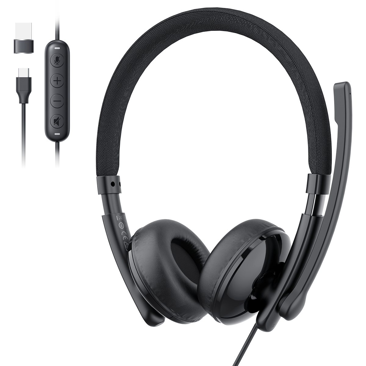 EMEET GeniusCall HS50 On-Ear USB Headset - view 3