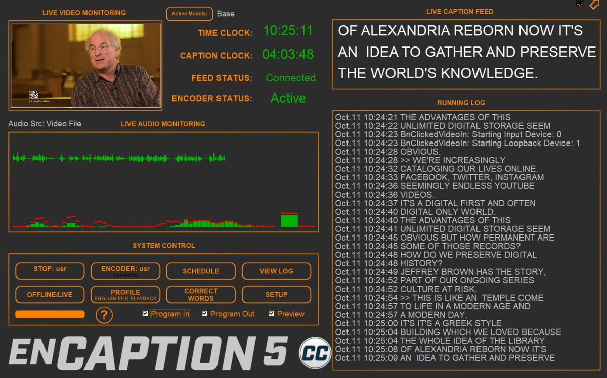 ENCO enCaption 5 PEG On-Premise Captioning System