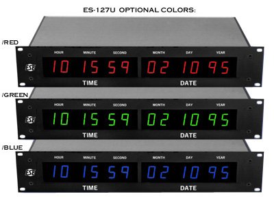 ESE ES-127U Rack-Mount Time and Date Slave Display - view 2