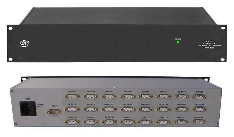 ESE ES-251 1x24 RS-232-C Distribution Amplifier, DB-9
