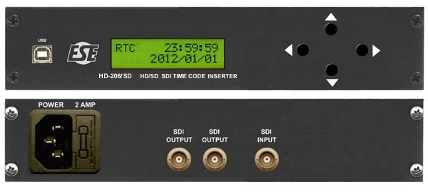 ESE HD-206/SD/1 Standalone HD & SD SDI Video Time & Date Inserter