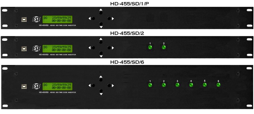 ESE HD-455/SD/1 SMPTE/EBU Time Code Reader / HD & SD SDI Video Inserter - view 2