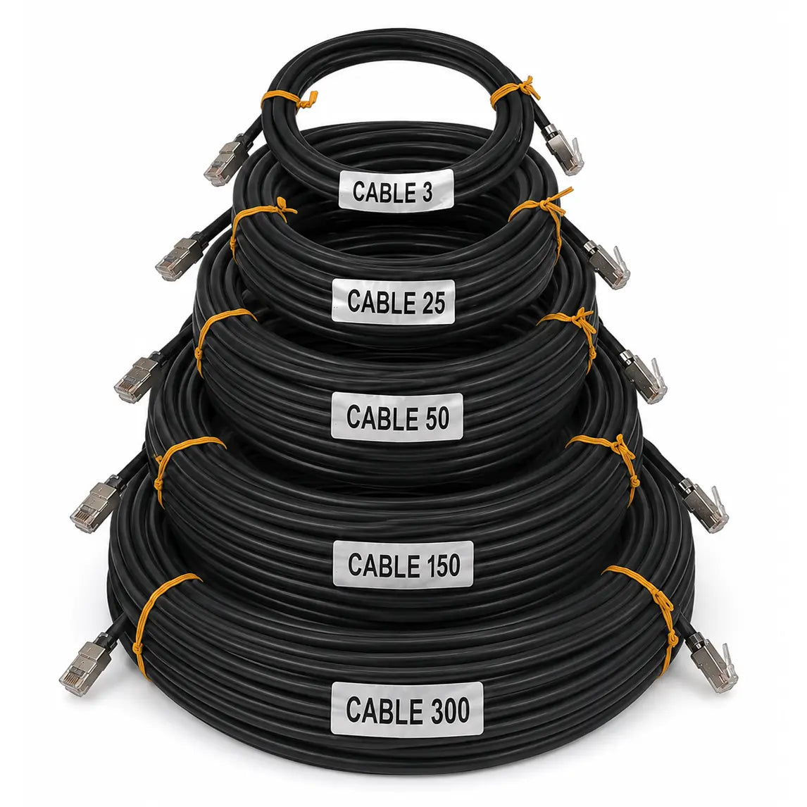 EtherWAN Outdoor CAT6 Cable, Shielded Waterproof Patch, RJ45