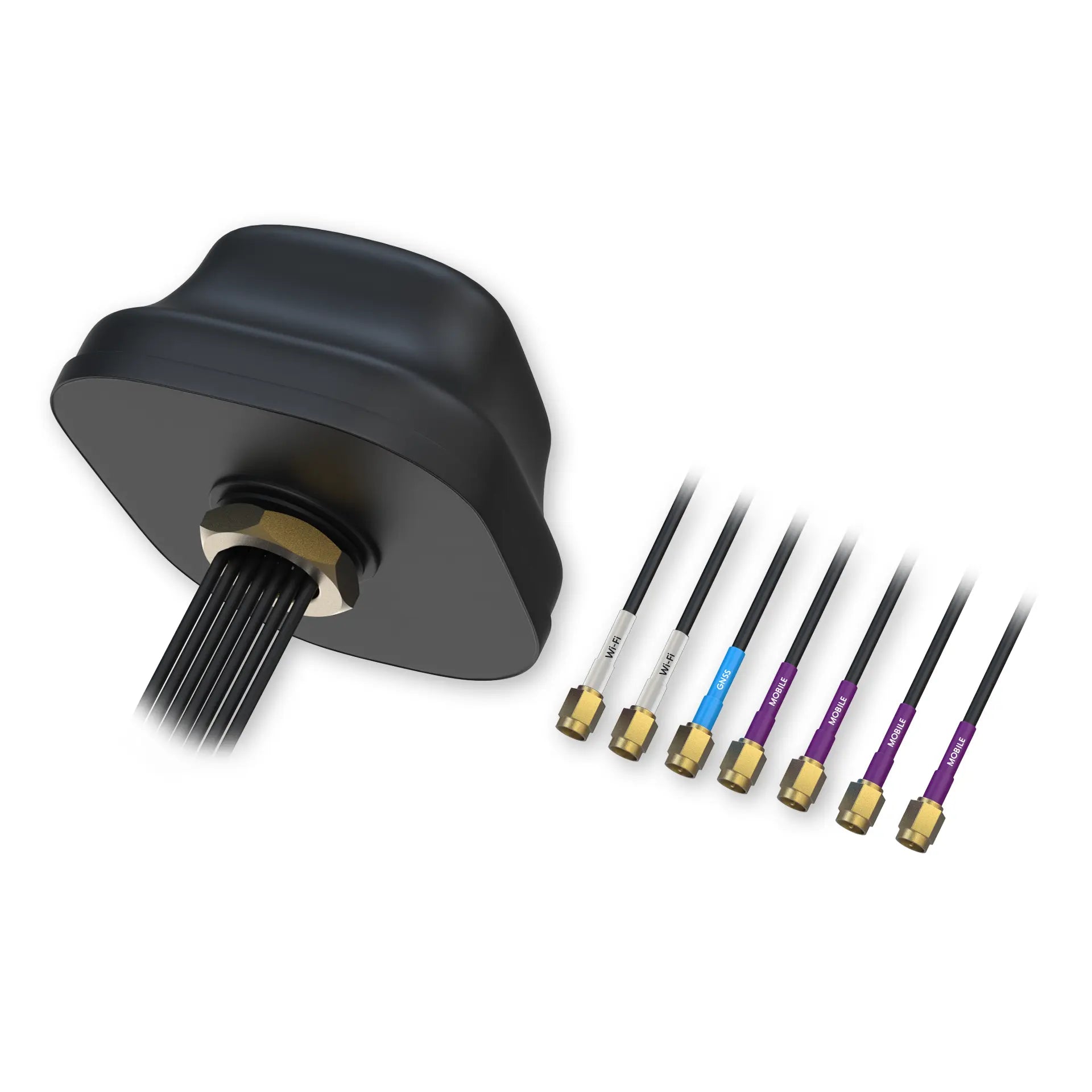 EtherWAN EASYCELL5G-ANT-RFT 5G Combo MIMO Mobile/GNSS/WiFi Roof SMA Antenna