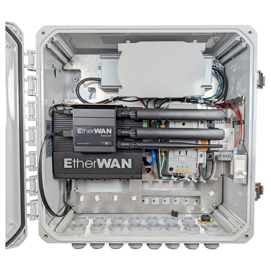 EtherWAN EasyPoE Pro Series NEMA-Rated Indoor/Outdoor Enclosure w/ Integrated Hardened Managed PoE Switch