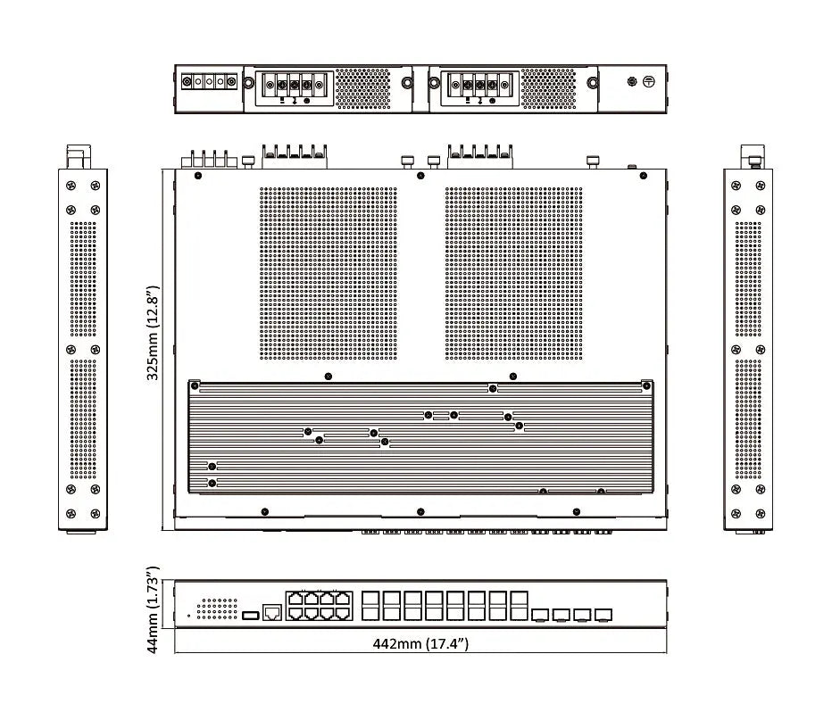 EtherWAN EG97244 Series 24-port Gigabit and 4-port 1G/10G SFP+ Hardened Managed Layer 3 Switch - view 4