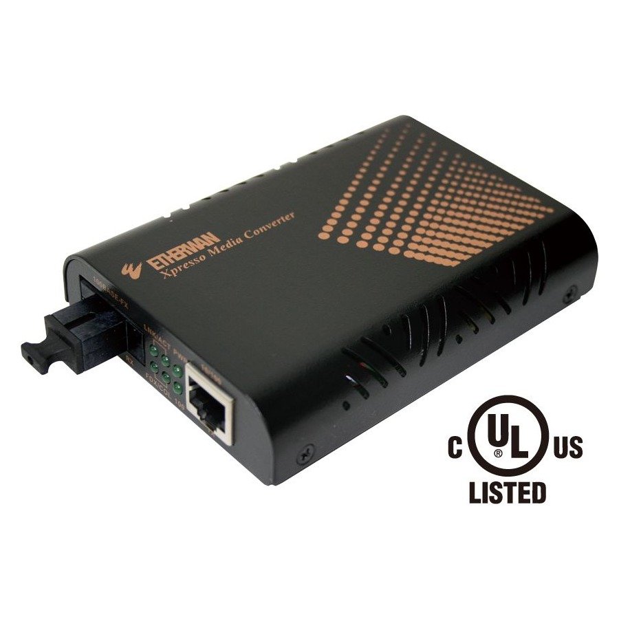 EtherWAN EL200 Series Fast Ethernet to Single Strand Fiber Media Converter (WDM)