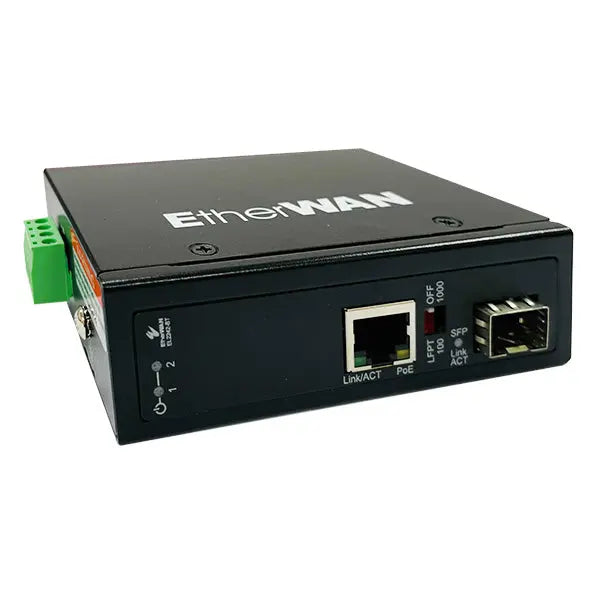 EtherWAN EL2242-BT Hardened Gigabit 90W PoE Media Converter - view 3