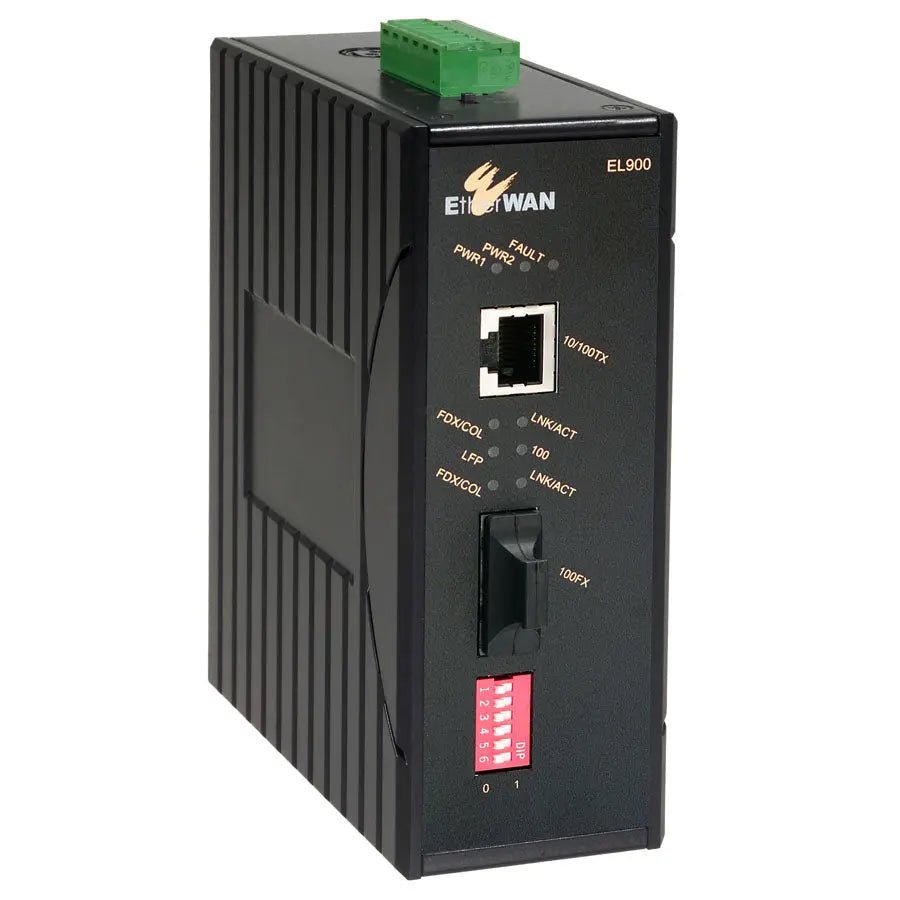 EtherWAN EL900 Series Hardened 10/100BASE-TX to 100BASE-FX Media Converter