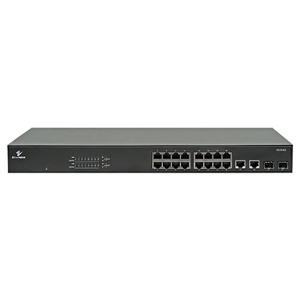 EtherWAN EX19162A Unmanaged 16-Port Gigabit PoE Ethernet Switch with 2-Port SFP and 2-Port RJ45 product image