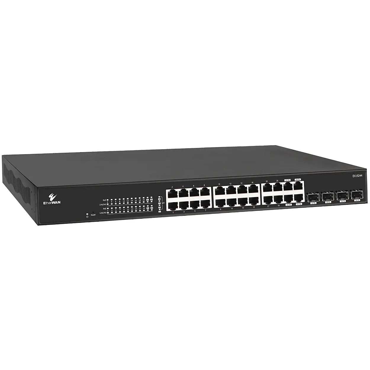 EtherWAN EX19244 Smart Managed 24-Port Gigabit PoE Ethernet Switch