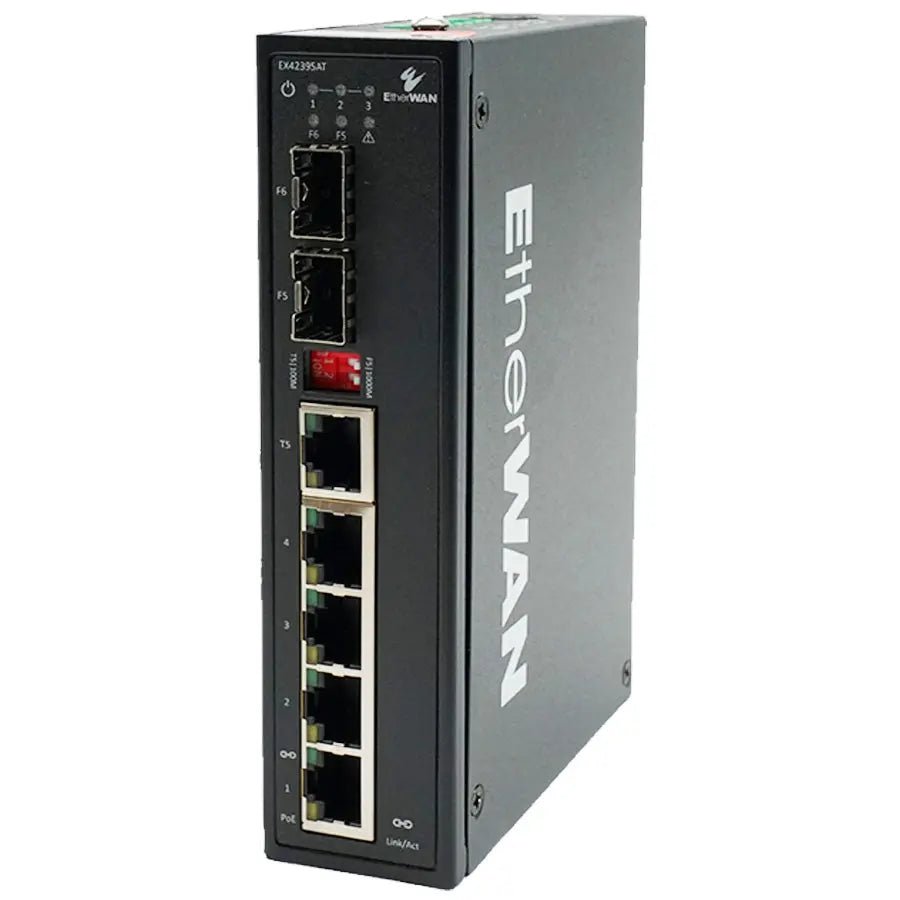 EtherWAN EX42395AT Hardened Unmanaged 4-Port Gigabit PoE Ethernet Switch