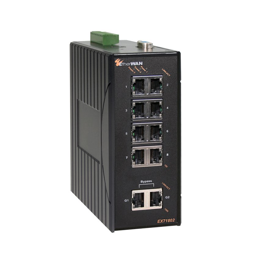 EtherWAN EX71802 8-port 10/100BASE-TX + 2-port Gigabit - view 2
